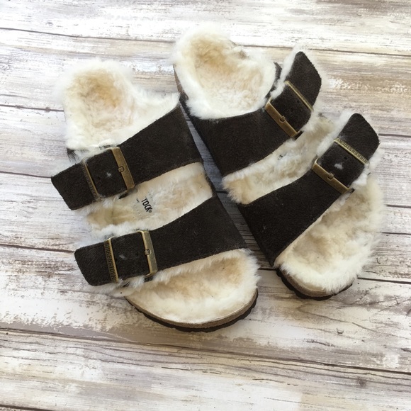 birkenstock arizona shearling mocha